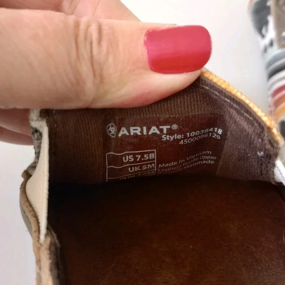 Ariat Women's Cruiser Slip On Buffalo Print Leather Loafer Shoe Comfort Casual - Picture 7 of 7